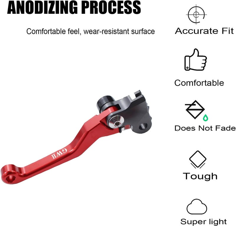Adsspro Motorcycle Billet Foldable Brake Clutch Lever Handle CNC Aluminum Pivot for CRF250R 2007-2021 CRF450R 2007-2020 CRF450RX 2017-2020 CRF250RX 2019-2023 Dirt Pit Bike Motocross Motorbike - Image 5